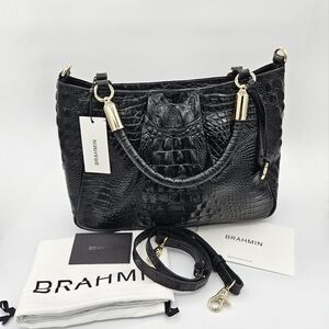 SOLD!! NWT BRAHMIN Ruby Black Melbourne Patent Leather Satchel bag
